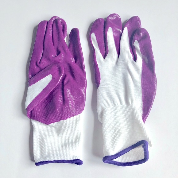 NEW NITRILE PALM GARDENING GLOVES 3 Pairs Women’s NWOT - Picture 6 of 11